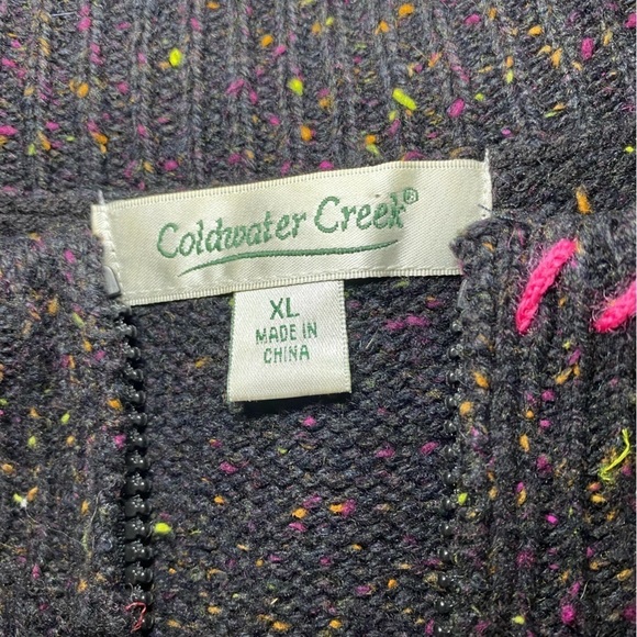 Coldwater Creek vest with front zipper. Size XL. Black, with accents o… - Picture 5 of 6